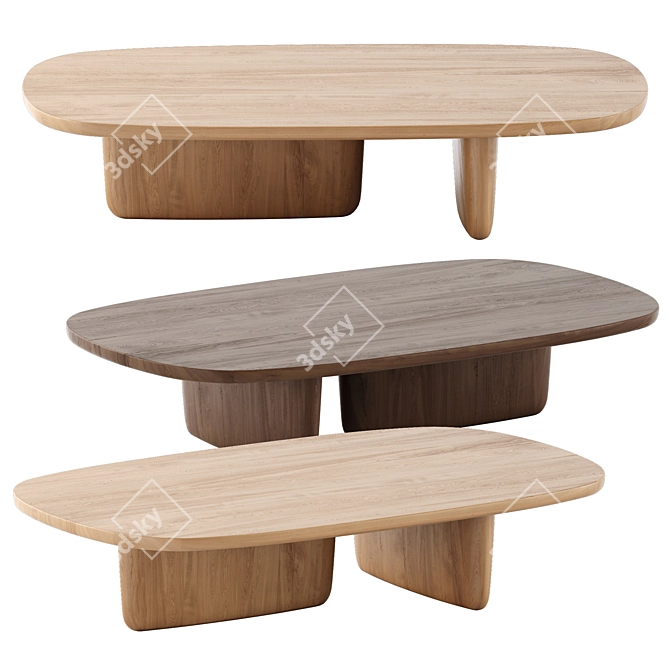 Tobi-Ishi Small Tables, Bebitalia Collection 3D model image 6