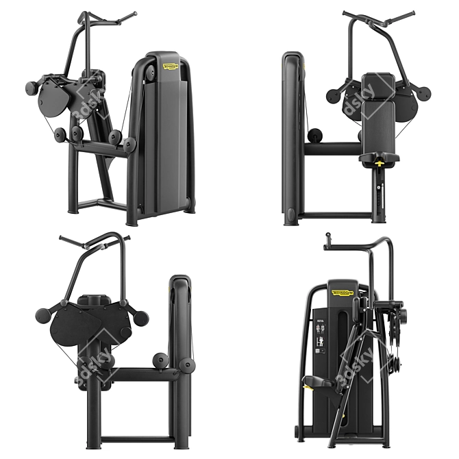 Vertical Traction Fitness Equipment 3D model image 3