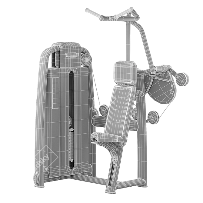 Vertical Traction Fitness Equipment 3D model image 4