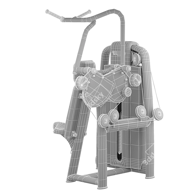 Vertical Traction Fitness Equipment 3D model image 5