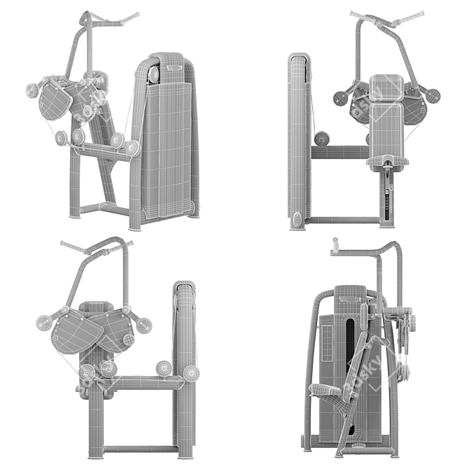 Vertical Traction Fitness Equipment 3D model image 6