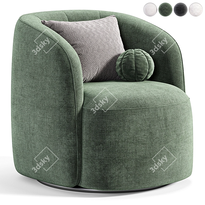 Menik Armchair 2015 Forest Textile 3D model image 1