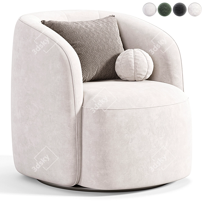 Menik Armchair 2015 Forest Textile 3D model image 3