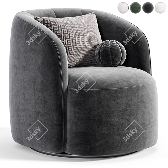 Menik Armchair 2015 Forest Textile 3D model image 4