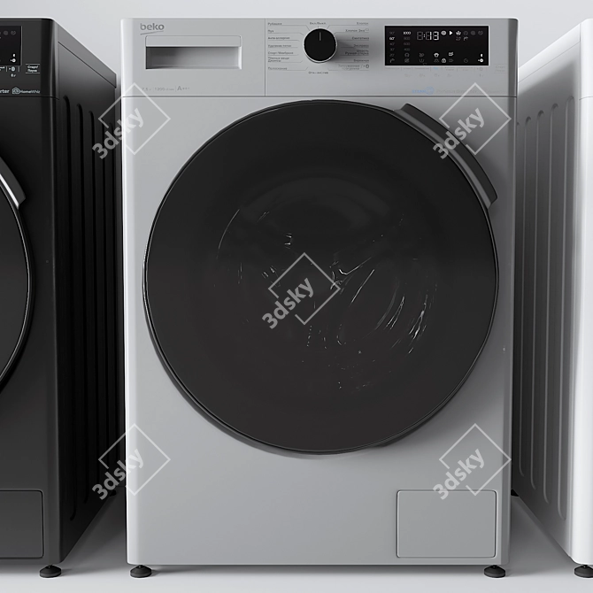 Beko Washing Machines in Colors 3D model image 3