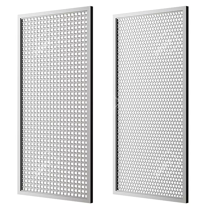 Customizable Decorative Grille Set 3D model image 3