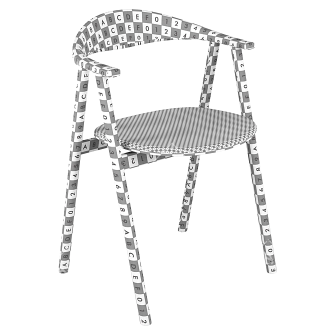 Bolia Swing Dining Chair UV-Mapped 3D model image 6