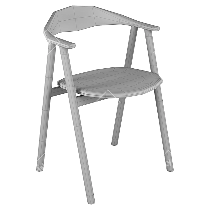 Bolia Swing Dining Chair UV-Mapped 3D model image 7