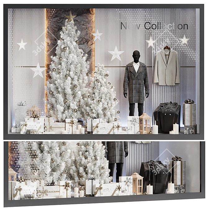 Holiday Clothing Shop Showcase Model 3D model image 1