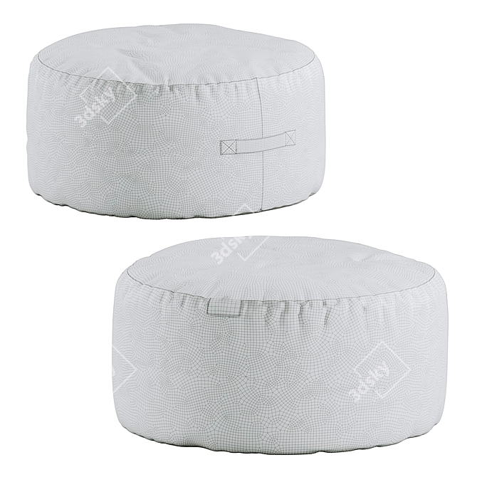 Nord Bean Bag Ottoman 3D model image 4