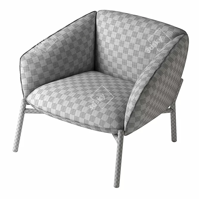 Elegant Undina Chair, 82x72.5x68 cm 3D model image 5