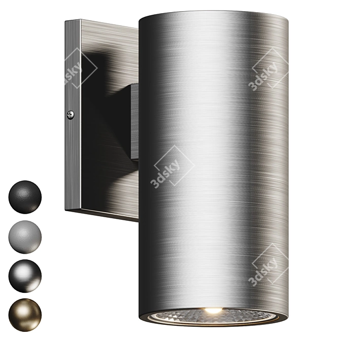 Nordic LED Outdoor Wall Sconce 3D model image 1