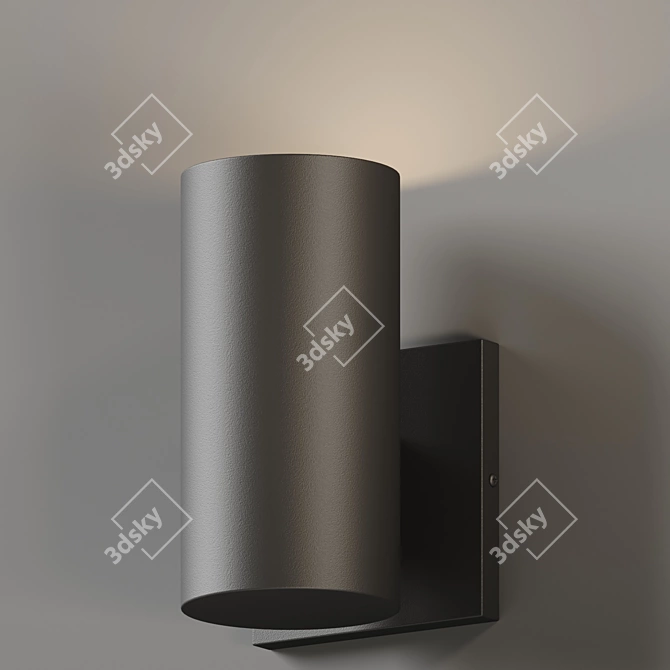 Nordic LED Outdoor Wall Sconce 3D model image 2