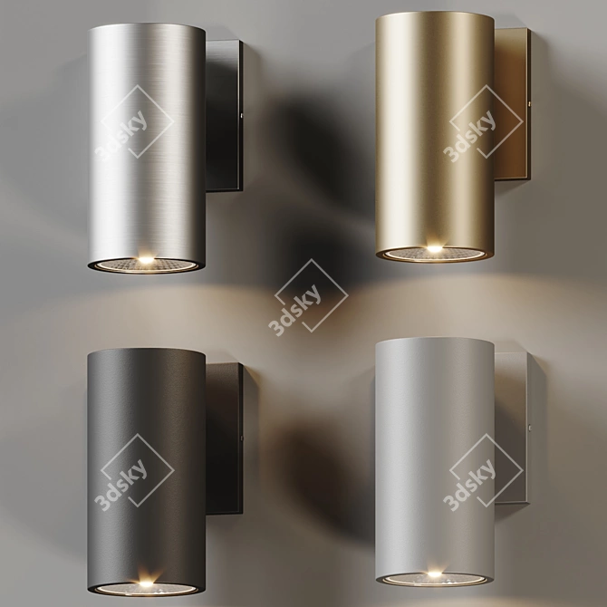 Nordic LED Outdoor Wall Sconce 3D model image 3