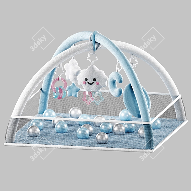 Soft Playpen Mat with Archers 3D model image 1