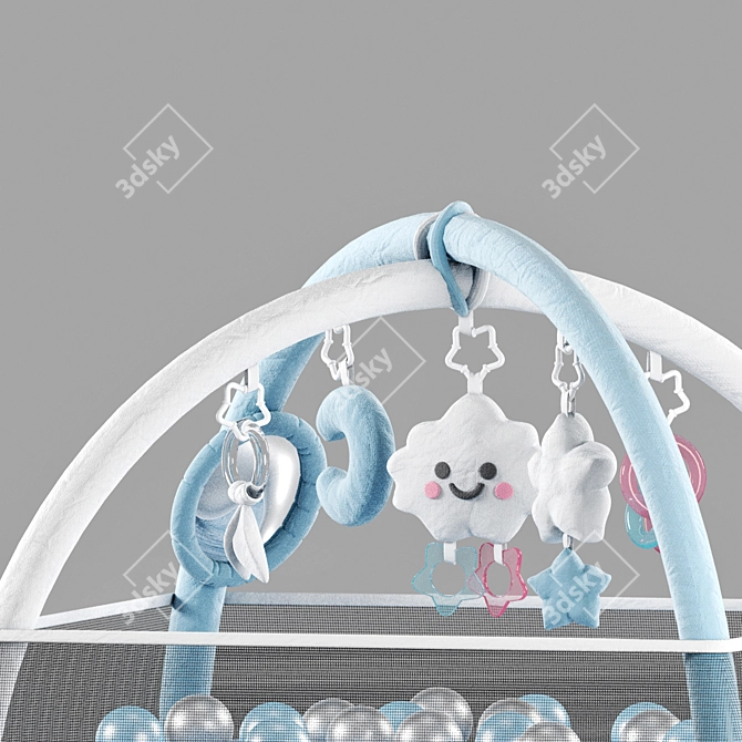 Soft Playpen Mat with Archers 3D model image 3