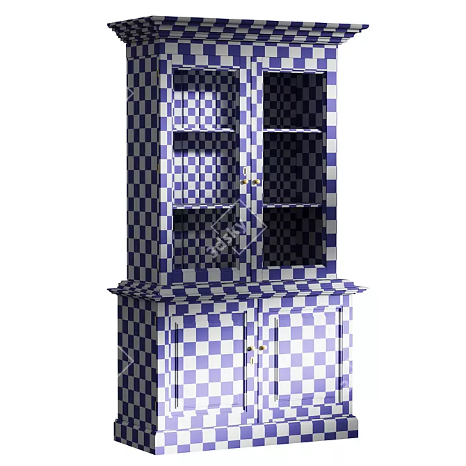 Classic Oriental Style Bookcase 3D model image 5