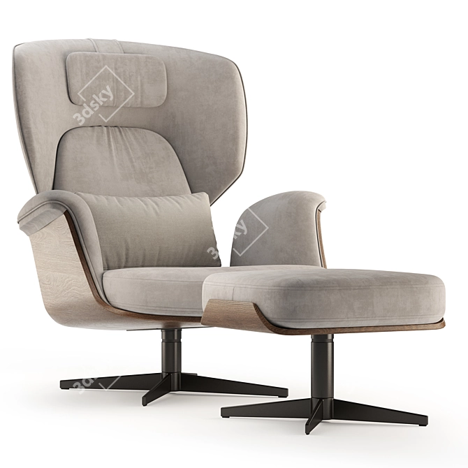 Luxury Comfort Armchair: Bonaldo OLOS 3D model image 4