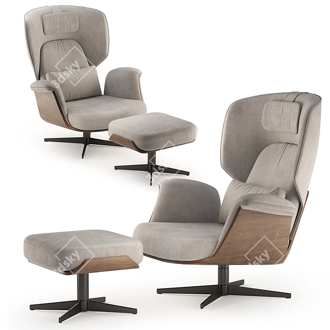 Luxury Comfort Armchair: Bonaldo OLOS 3D model image 5