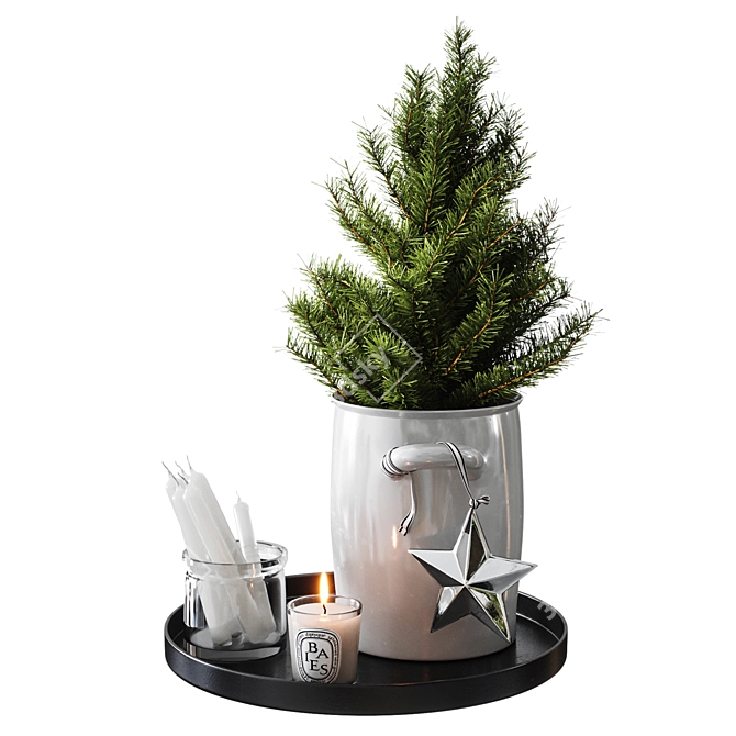 Scandinavian Style Christmas Decor 3D model image 1