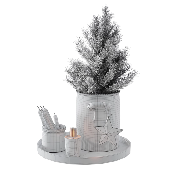 Scandinavian Style Christmas Decor 3D model image 4