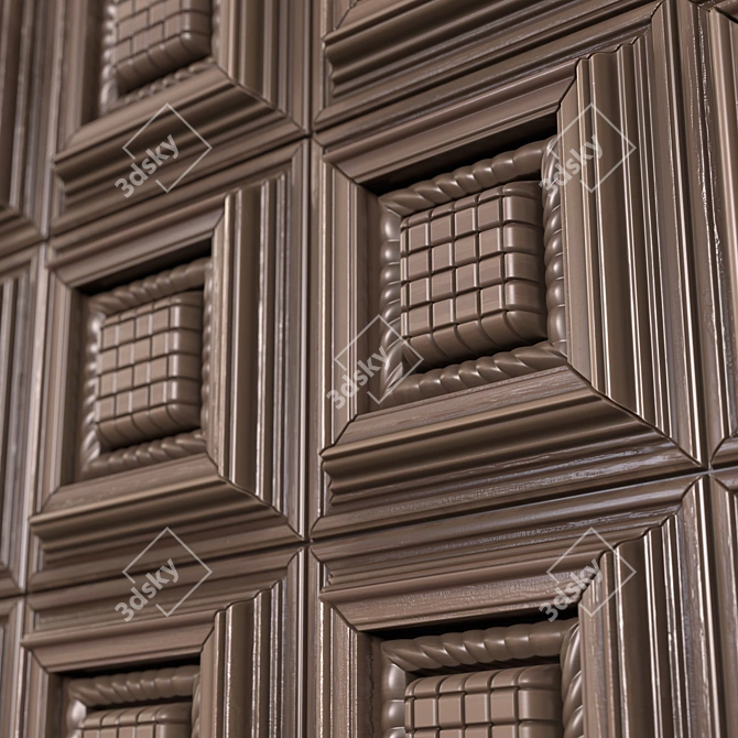 Wood Panel PBR Texture Set 3D model image 5