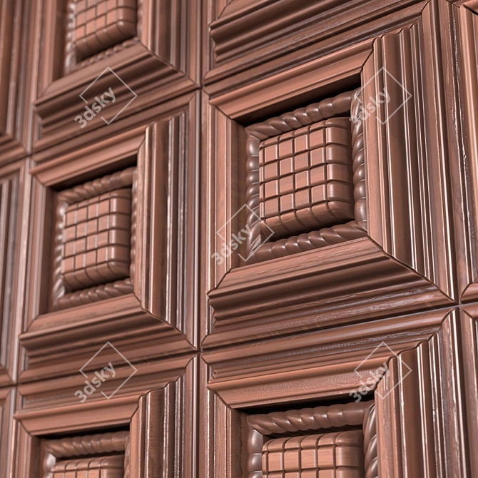 Wood Panel PBR Texture Set 3D model image 6