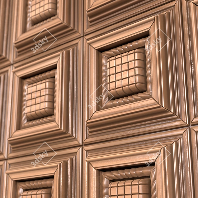 Wood Panel PBR Texture Set 3D model image 7