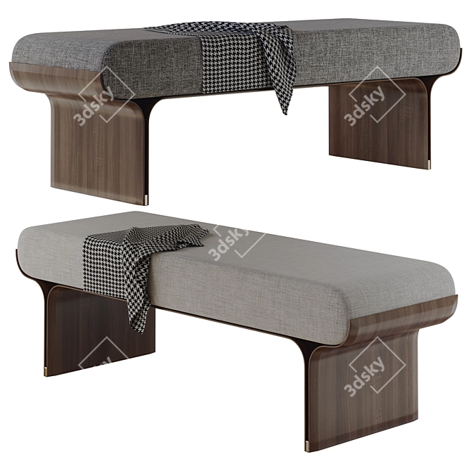 Sleek Stami Bench Design 3D model image 1