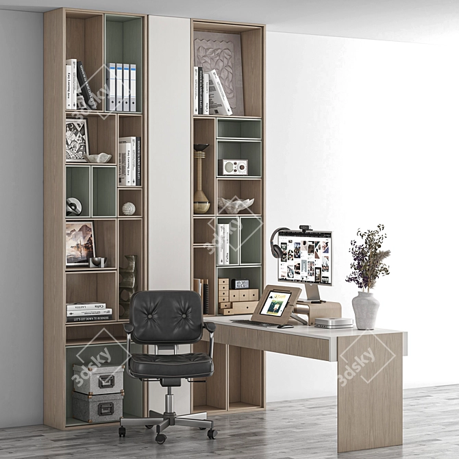 Modern Office Furniture Set 3D model image 2