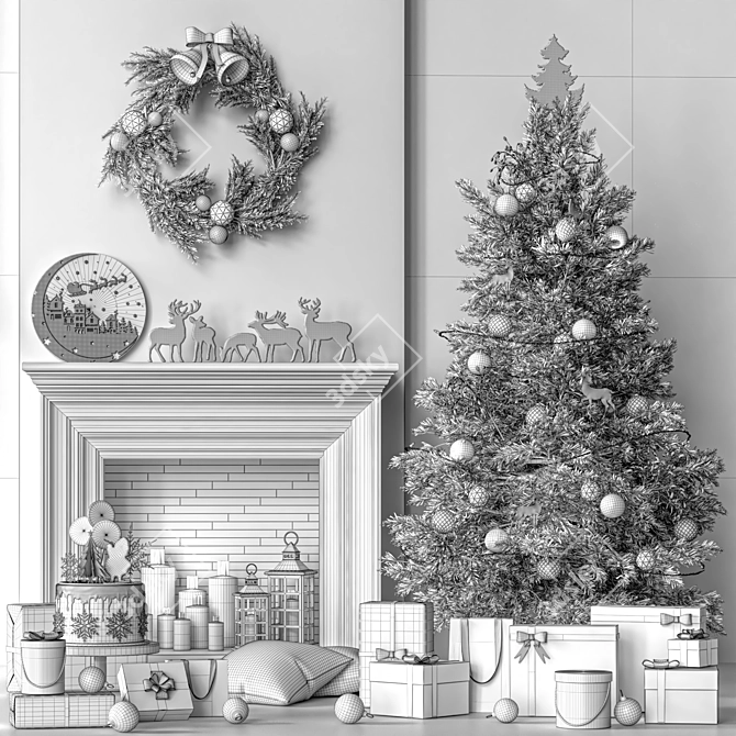 Holiday Tree Decor 2015 Standalone 3D model image 6