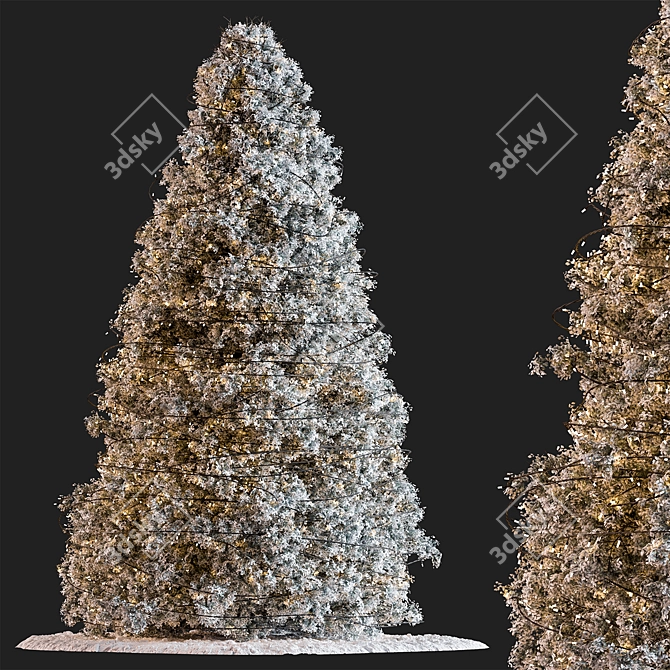 Festive Tree & Decor Set 3D model image 1