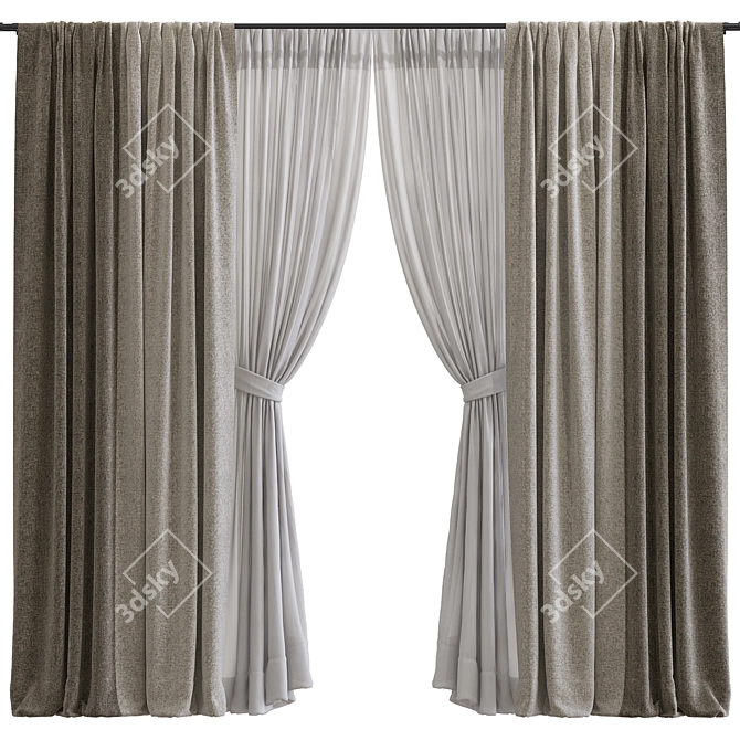 Patterned Curtain Remodeling Service 3D model image 1