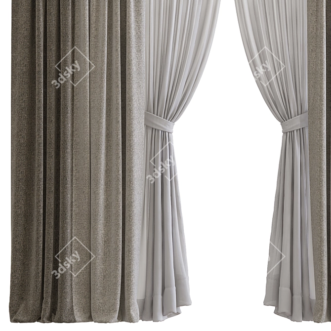 Patterned Curtain Remodeling Service 3D model image 2