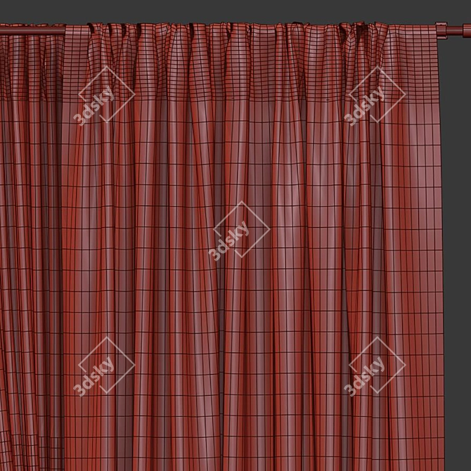 Patterned Curtain Remodeling Service 3D model image 4