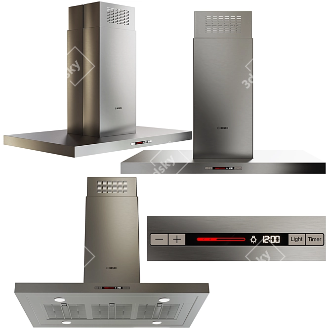 Bosch Stainless Hood Collection 3D model image 2