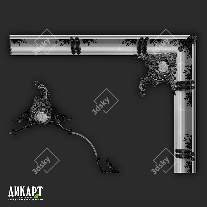 Artisan Gypsum Decor Solutions 3D model image 2