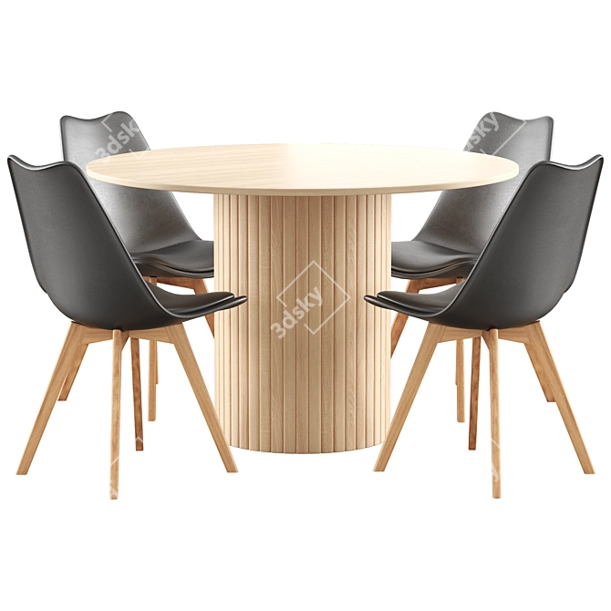 Hill Kitchen Table & Fran Chairs 3D model image 5