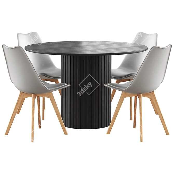 Hill Kitchen Table & Fran Chairs 3D model image 6