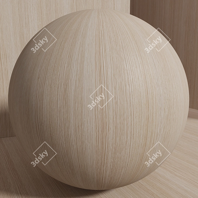 Seamless Oak Wood Material Set 3D model image 3