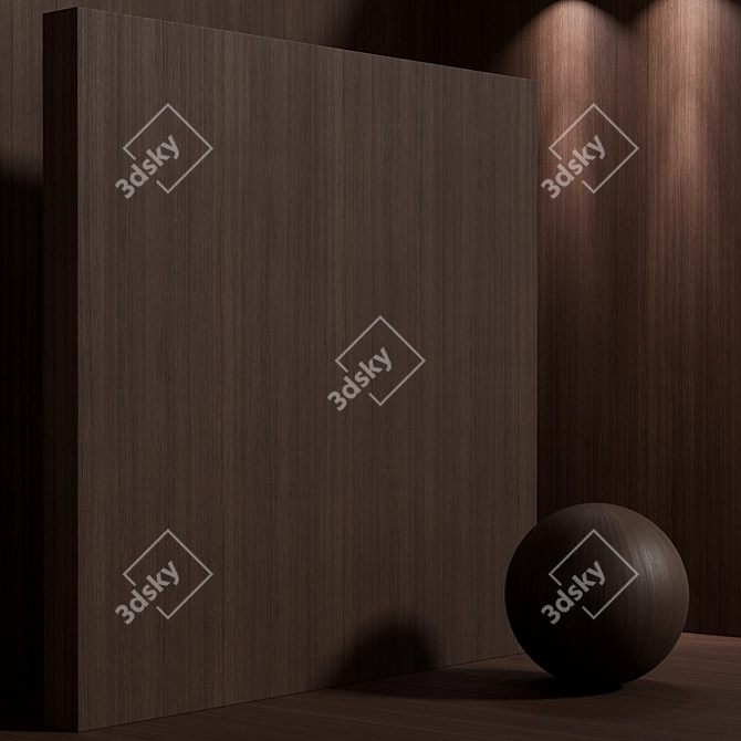 Seamless Oak Wood Material Set 3D model image 6