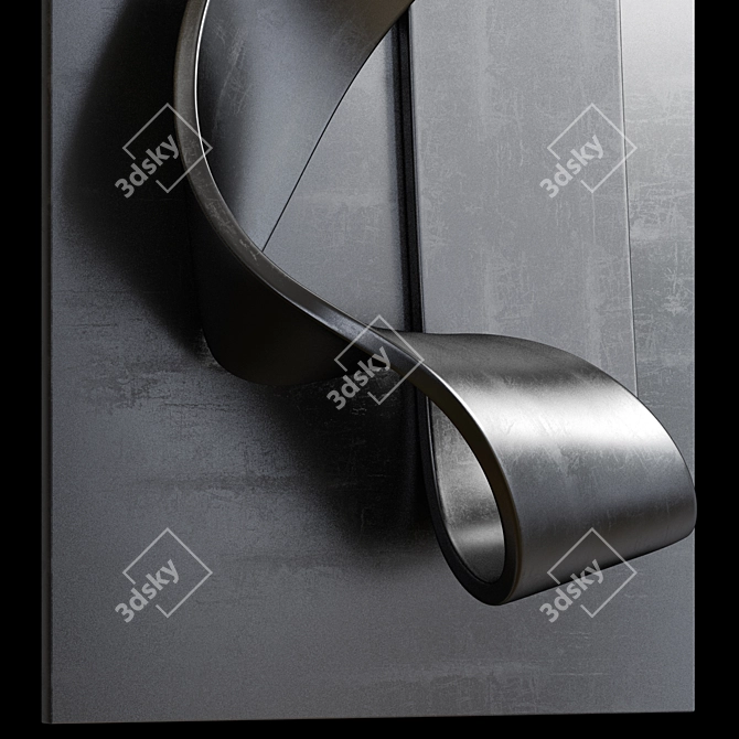 Modern Abstract Wall Art Print 3D model image 4