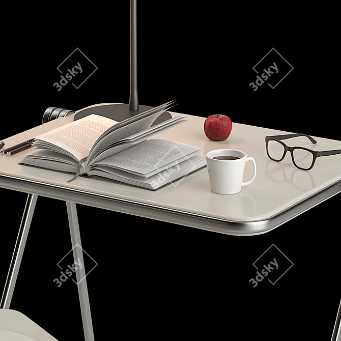 Adjustable Folding Desk Set 3D model image 4