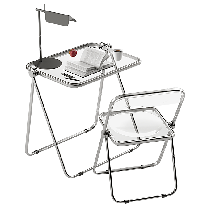 Adjustable Folding Desk Set 3D model image 7