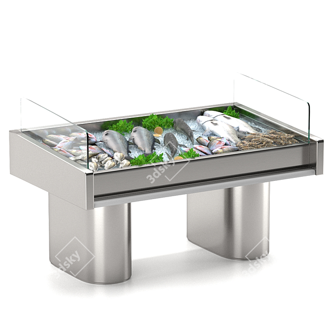 Seafood Display Counter: Modern Design 3D model image 2