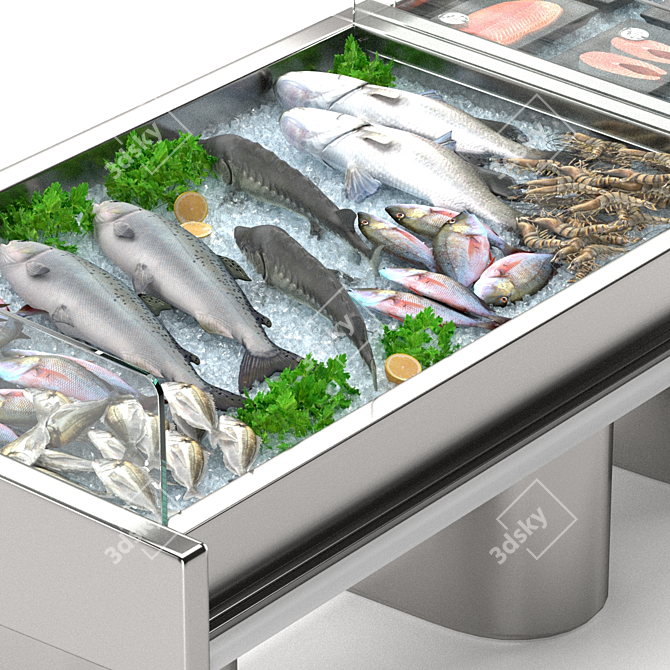 Seafood Display Counter: Modern Design 3D model image 4