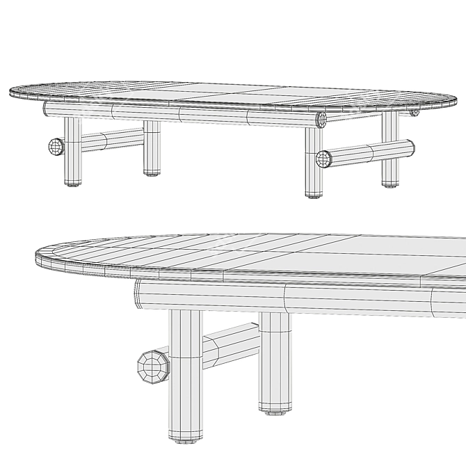 Ayana Small Table: Elegant Design 3D model image 5