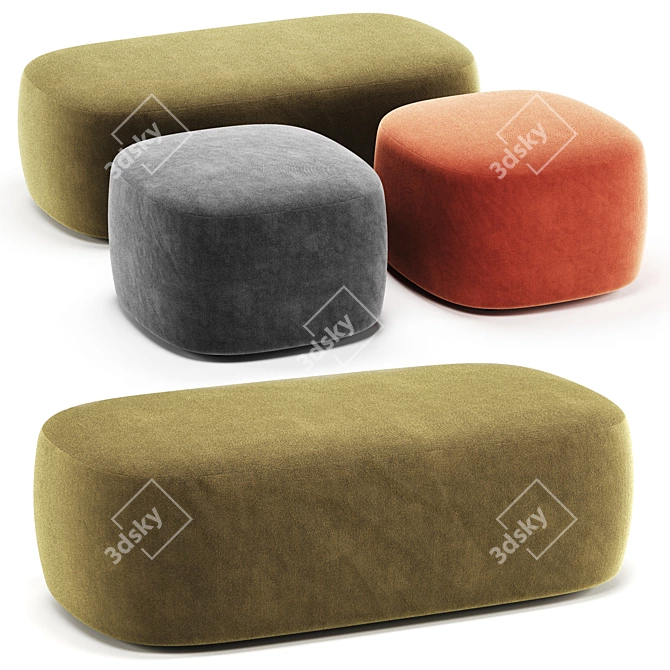 Elegant Liu Jo Living Pouf 3D model image 1