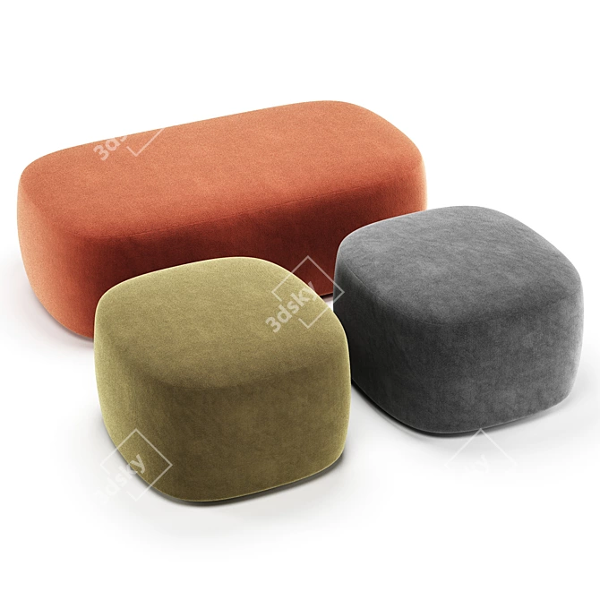 Elegant Liu Jo Living Pouf 3D model image 2