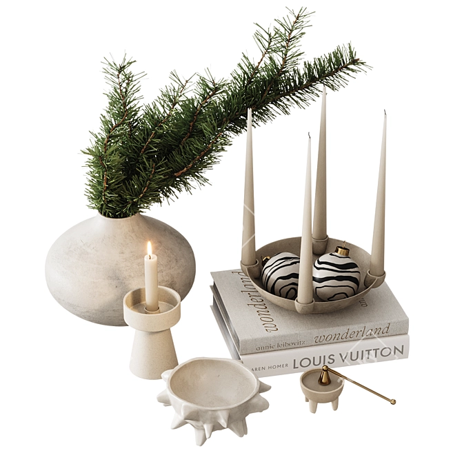 Festive Coffee Table Set 3D model image 3